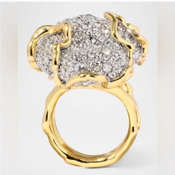 Alexis Bittar Solanales Large Crystal Pavé Geode Ring Size 7 - Picture 4 of 10